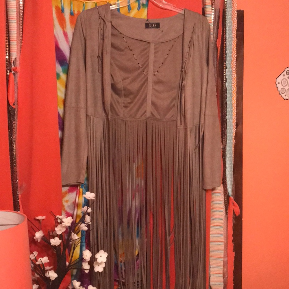 Hippie fringe kimono